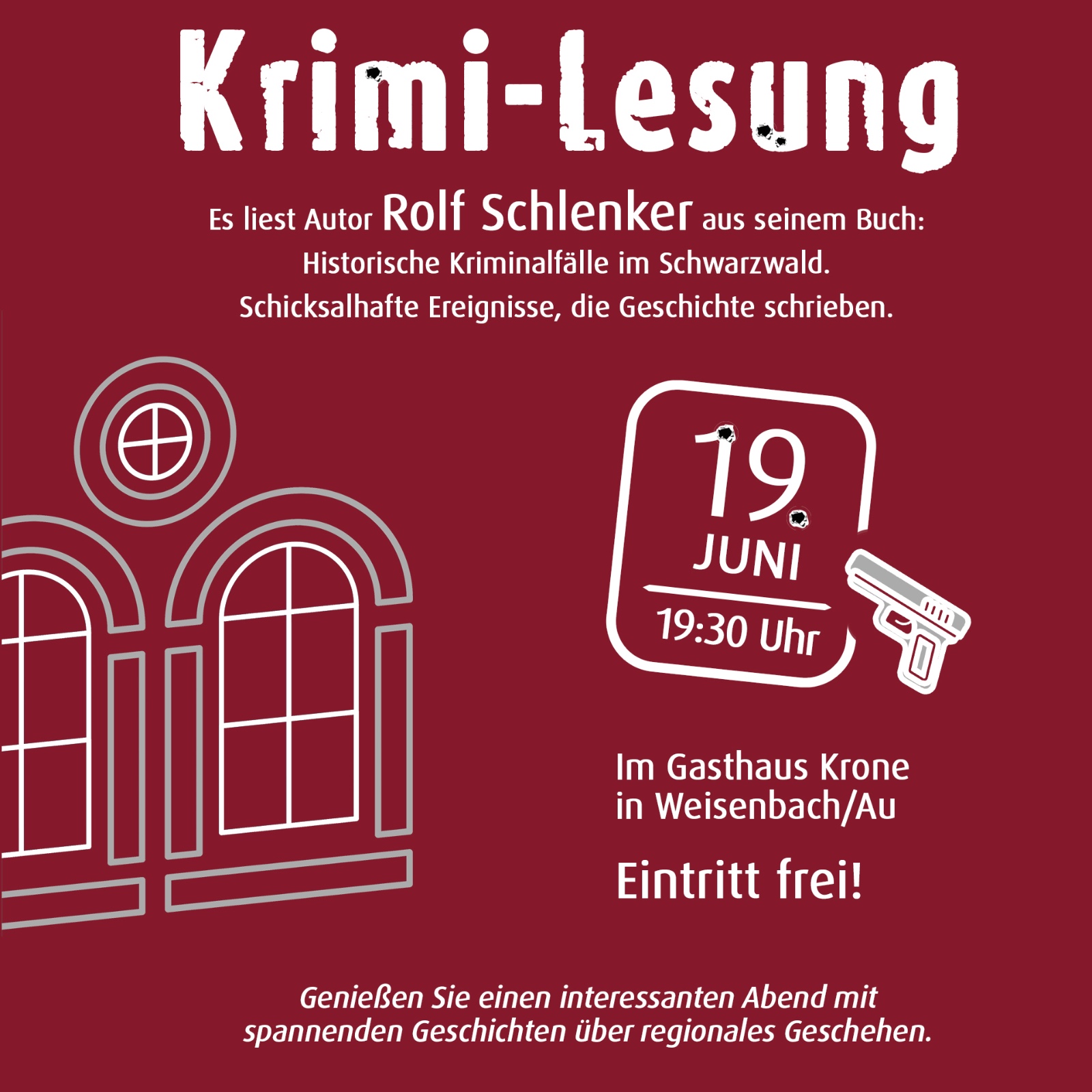 Mehr über den Artikel erfahren Krimi-Lesung mit Rolf Schlenker